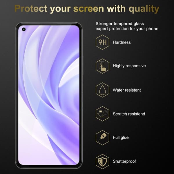 Skyddsglas för Xiaomi Mi 11 LITE (4G / 5G) / 11 LITE NE Skyddsfilm Skärmskydd Full Screen Härdat (Tempered)-glas för skydd