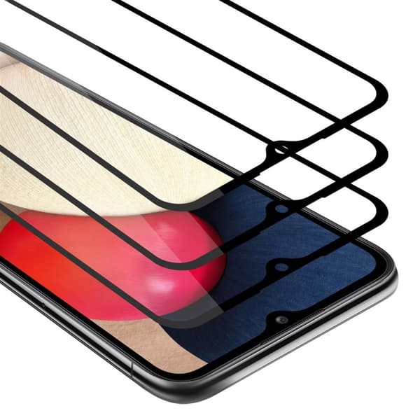 3x Skjermbeskytter Skärmskyddtil til Samsung Galaxy A02s Herdet Skjermglass Full Skjerm