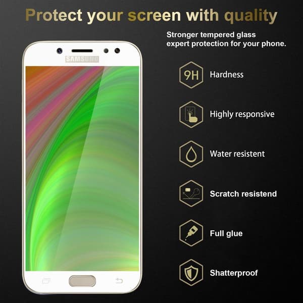 3x Samsung Galaxy J3 PRO Suojakalvo Karkaistu lasi / Suojalasi näytönsuoja 3-pack näyttölasia 9H kovuudella ja 3D Touchin kanssa fullscreen