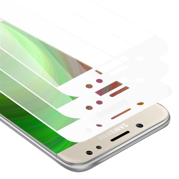 3x Samsung Galaxy J3 PRO Suojakalvo Karkaistu lasi / Suojalasi näytönsuoja 3-pack näyttölasia 9H kovuudella ja 3D Touchin kanssa fullscreen LÄPINÄVÄ, VALKOINEN