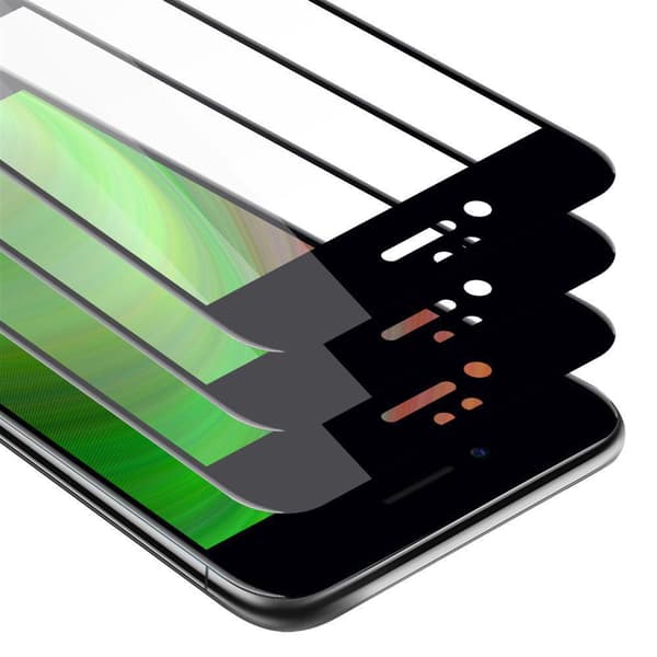 iPhone 7 / 7S / 8 / SE 2020 3x Skærmbeskytter Beskyttelsesglas TRANSPARENT med SORT