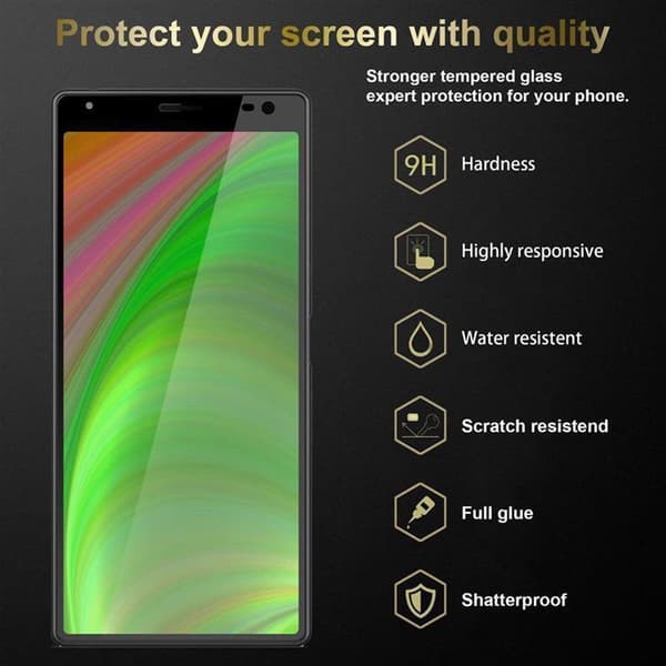 3x Skjermbeskytter Skärmskyddtil til Sony Xperia 10 PLUS Herdet Skjermglass Full Skjerm