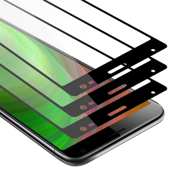 3x Skjermbeskytter Skärmskyddtil til Sony Xperia 10 PLUS Herdet Skjermglass Full Skjerm TRANSPARENT med SVART