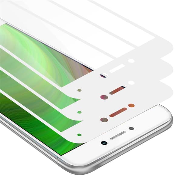 Honor 8 LITE 3x Skyddsglas Skärmskydd Skyddsfilm Härdat (Tempered)-glas för skydd Full Cover