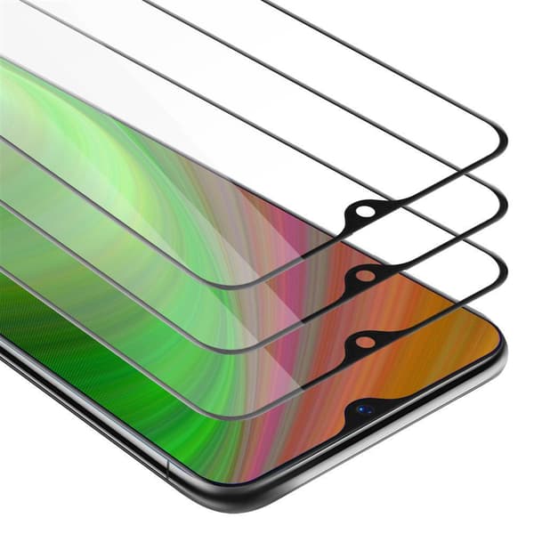 3x Skjermbeskytter Skärmskyddtil til Oppo R17 Herdet Skjermglass Full Skjerm TRANSPARENT med SVART