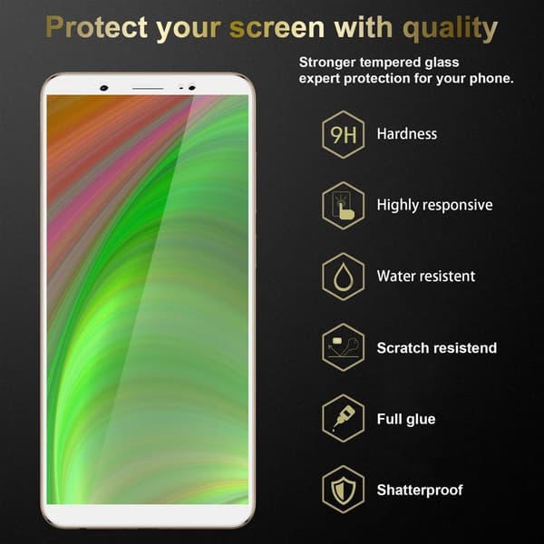 3x Vivo V7 PLUS Suojakalvo Karkaistu lasi / Suojalasi näytönsuoja 3-pack näyttölasia 9H kovuudella ja 3D Touchin kanssa fullscreen