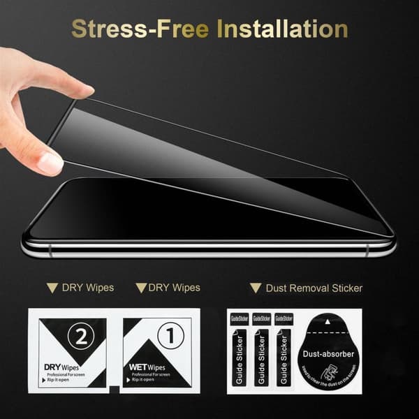 3x Skjermbeskytter Skärmskyddtil til iPhone 12 PRO MAX Herdet Skjermglass Full Skjerm