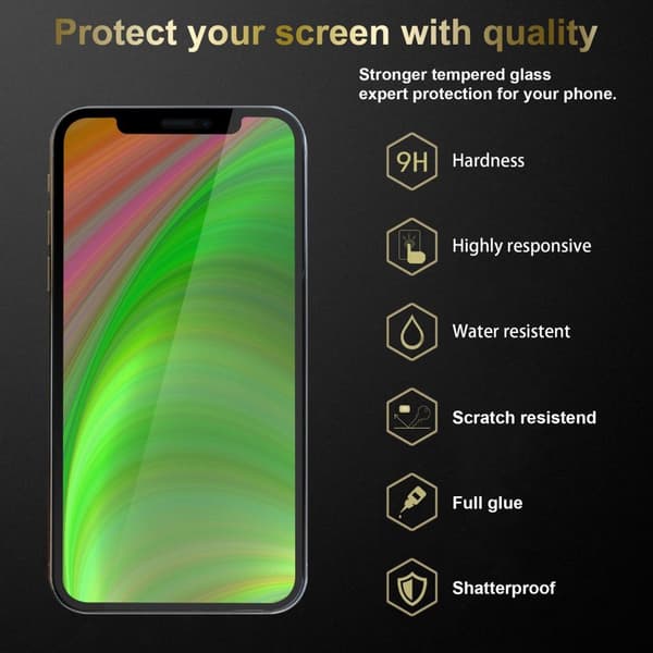 3x Skjermbeskytter Skärmskyddtil til iPhone 12 MINI Herdet Skjermglass Full Skjerm