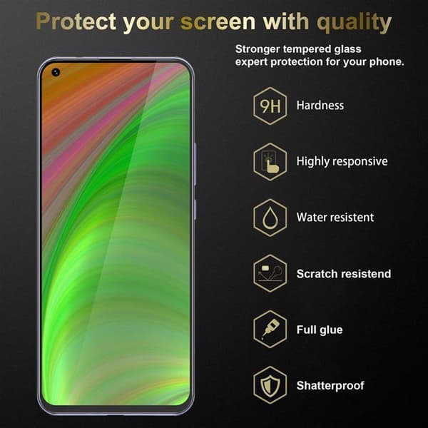 3x Skjermbeskytter Skärmskyddtil til Huawei NOVA 7 SE Herdet Skjermglass Full Skjerm