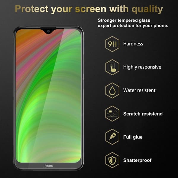 Xiaomi RedMi 9 Suojakalvo Karkaistu lasi / Suojalasi näytönsuoja 9H kovuudella ja 3D-kosketusyhteensopivuudella