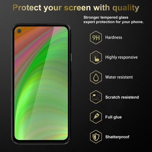 Xiaomi RedMi NOTE 9 3x Skyddsglas Skärmskydd Skyddsfilm Härdat (Tempered)-glas för skydd Full Cover