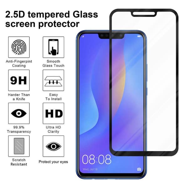 Skyddsglas för Huawei P SMART PLUS 2019 Skyddsfilm Skärmskydd Full Screen Härdat (Tempered)-glas för skydd