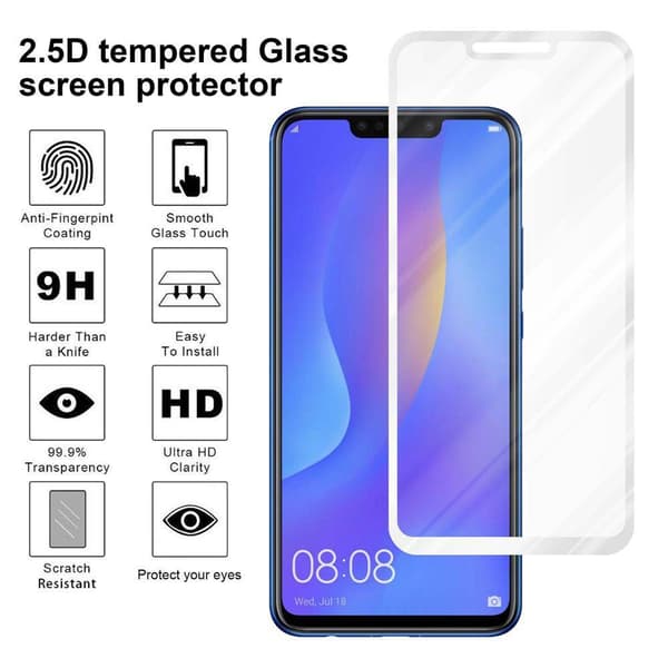 Skyddsglas för Huawei P SMART PLUS 2019 Skyddsfilm Skärmskydd Full Screen Härdat (Tempered)-glas för skydd