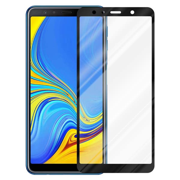 Skyddsglas för Samsung Galaxy A7 2018 Skyddsfilm Skärmskydd Full Screen Härdat (Tempered)-glas för skydd