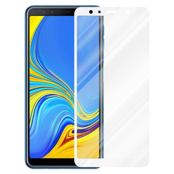 Skyddsglas för Samsung Galaxy A7 2018 Skyddsfilm Skärmskydd Full Screen Härdat (Tempered)-glas för skydd
