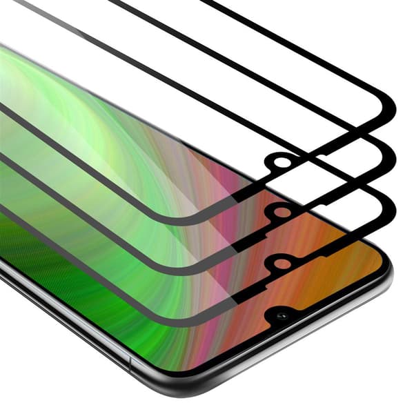 Huawei Y6 2019 3x Skyddsglas Skärmskydd Skyddsfilm Härdat (Tempered)-glas för skydd Full Cover TRANSPARENT med SVART