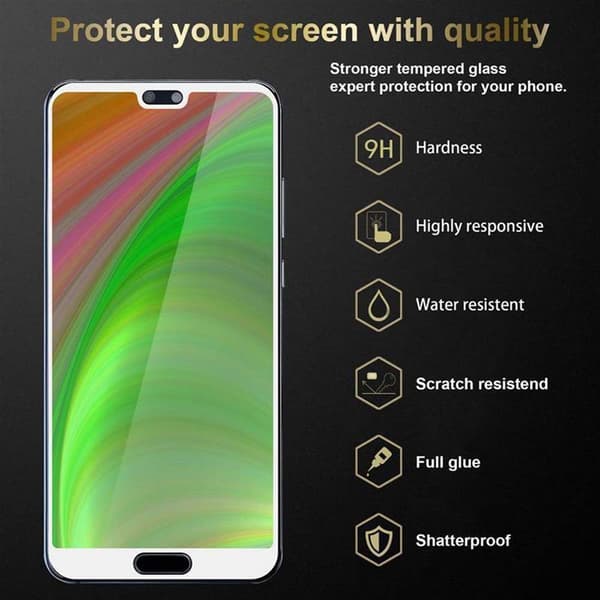 3x Huawei P20 Suojakalvo Karkaistu lasi / Suojalasi näytönsuoja 3-pack näyttölasia 9H kovuudella ja 3D Touchin kanssa fullscreen