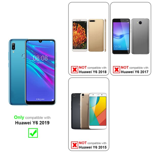 Skjermbeskytter Skärmskyddtil til Huawei Y6 2019 Herdet Skjermglass Full Skjerm