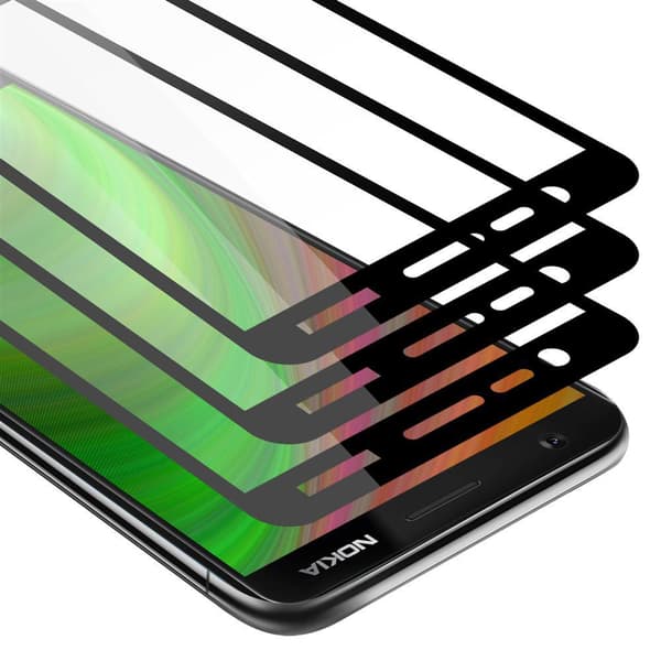 3x Nokia 3.1 Suojakalvo Karkaistu lasi / Suojalasi näytönsuoja 3-pack näyttölasia 9H kovuudella ja 3D Touchin kanssa fullscreen
