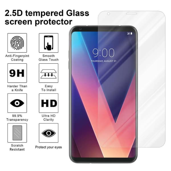 Skjermbeskytter Skärmskyddtil til LG V30 / V30+ / V30S / V30S+ Herdet Skjermglass