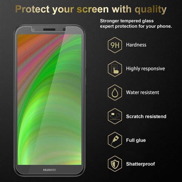 Huawei Y5 PRIME 2018 / Y5 2018 Suojakalvo Karkaistu lasi / Suojalasi näytönsuoja 9H kovuudella ja 3D-kosketusyhteensopivuudella