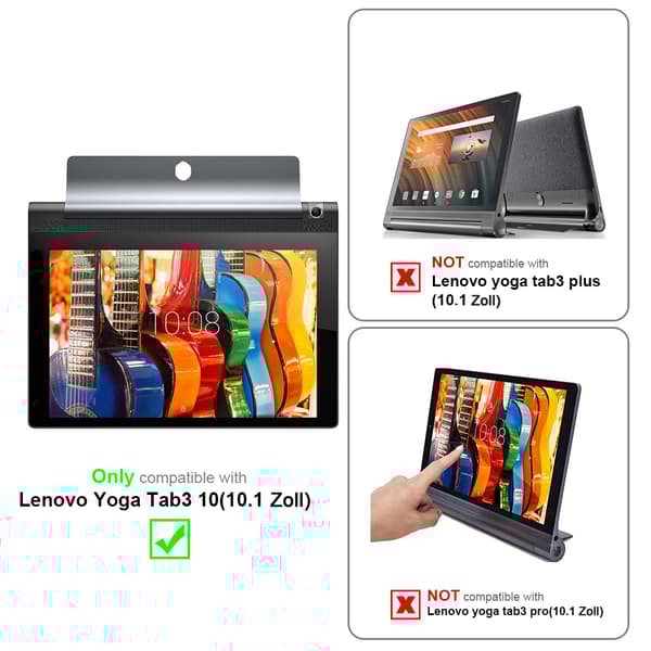Lenovo Yoga Tab 3 10 (10.1 Zoll) 3x Skærmbeskytter Beskyttelsesglas