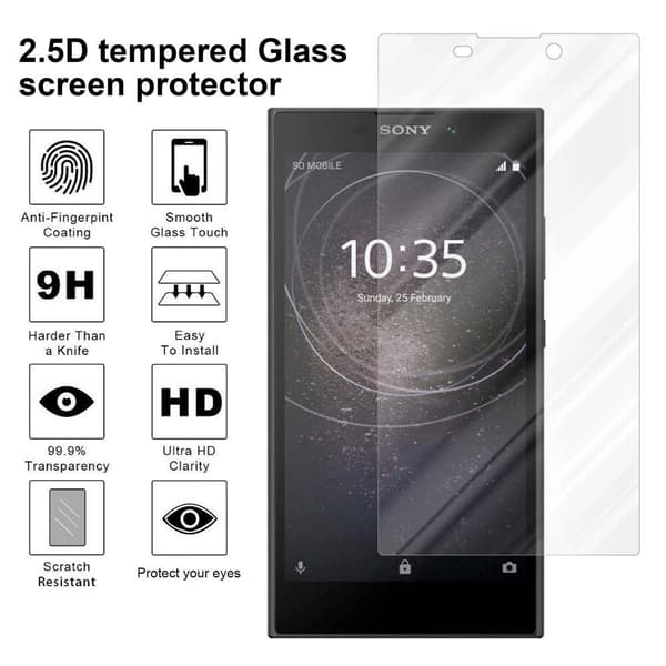 Skjermbeskytter Skärmskyddtil til Sony Xperia L2 Herdet Skjermglass