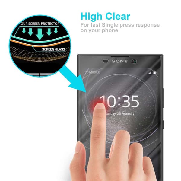 Skjermbeskytter Skärmskyddtil til Sony Xperia L2 Herdet Skjermglass