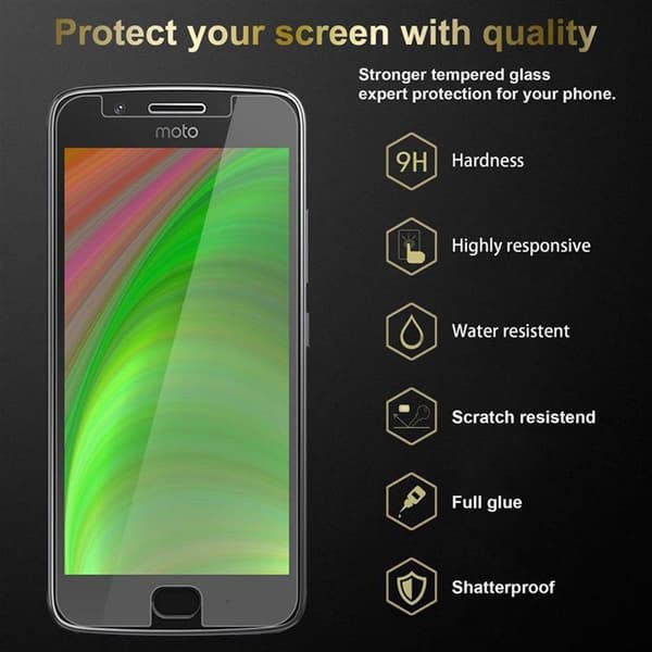 3x Motorola MOTO G5 Karkaistu lasi / Suojalasi näytönsuoja Suojakalvo 9H kovuudella ja 3D Touch -yhteensopivuudella