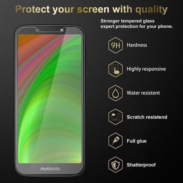 3x Skjermbeskytter Skärmskyddtil til Motorola MOTO E5 PLAY Herdet Skjermglass