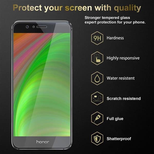 Honor 8 / 8 PREMIUM 3x Skärmskydd Skyddsglas Skyddsfilm Härdat (Tempered)-glas för skydd