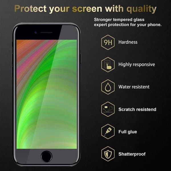 Skjermbeskytter Skärmskyddtil til iPhone 6 PLUS / 6S PLUS Herdet Skjermglass Full Skjerm