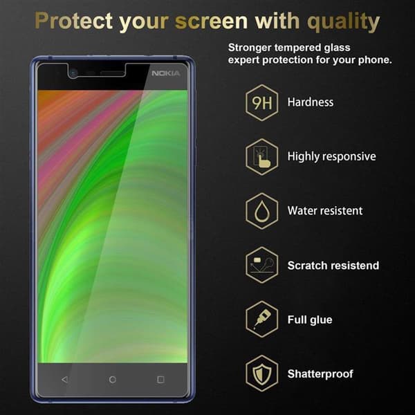 Nokia 3 2017 3x Skärmskydd Skyddsglas Skyddsfilm Härdat (Tempered)-glas för skydd
