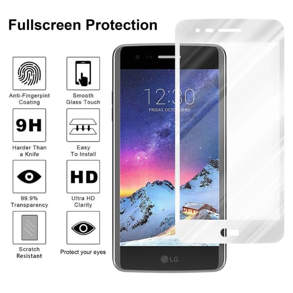 Skyddsglas för LG K8 2017 Skyddsfilm Skärmskydd Full Screen Härdat (Tempered)-glas för skydd