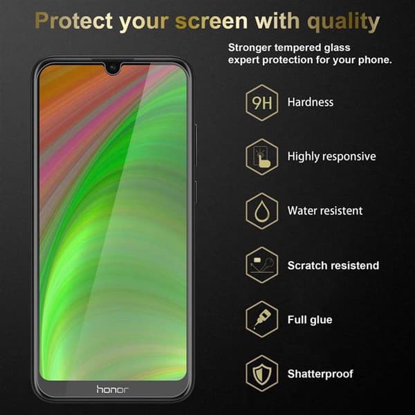 Honor 8A Suojakalvo Karkaistu lasi / Suojalasi näytönsuoja 9H kovuudella ja 3D-kosketusyhteensopivuudella