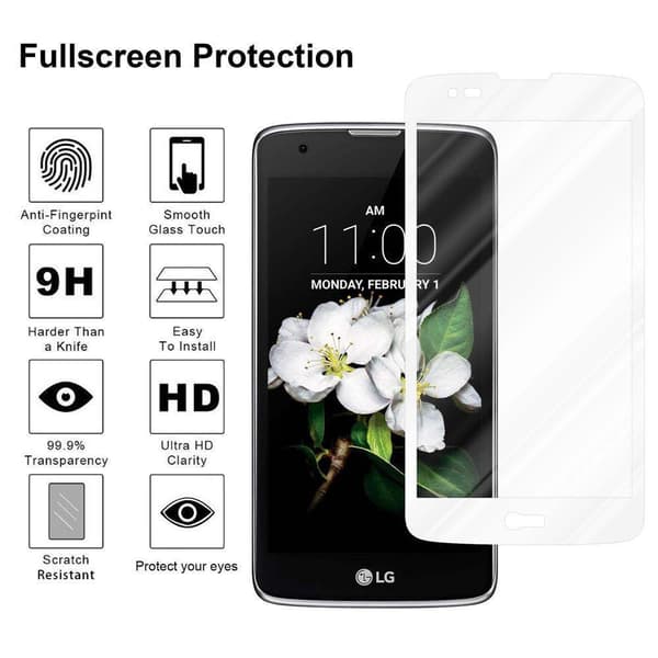 LG K7 2016 Karkaistu lasi / Suojalasi näytönsuoja Fullscreen Armour Film näytön suojakalvo 9H kovuudella ja 3D Touch