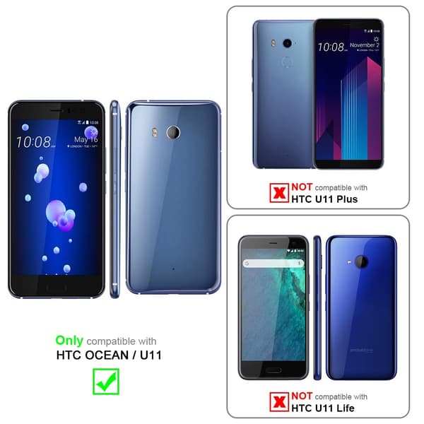 HTC OCEAN / U11 Suojakalvo Karkaistu lasi / Suojalasi näytönsuoja 9H kovuudella ja 3D-kosketusyhteensopivuudella