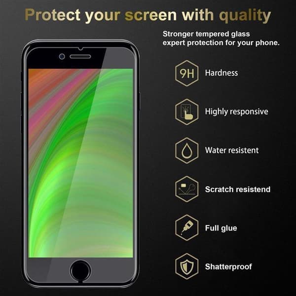 3x Skjermbeskytter Skärmskyddtil til iPhone 7 / 7S / 8 / SE 2020 Herdet Skjermglass