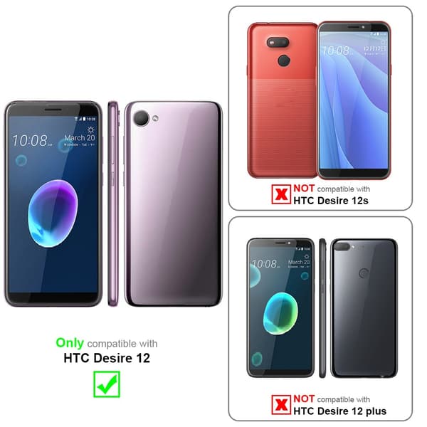 HTC Desire 12 Suojakalvo Karkaistu lasi / Suojalasi näytönsuoja 9H kovuudella ja 3D-kosketusyhteensopivuudella