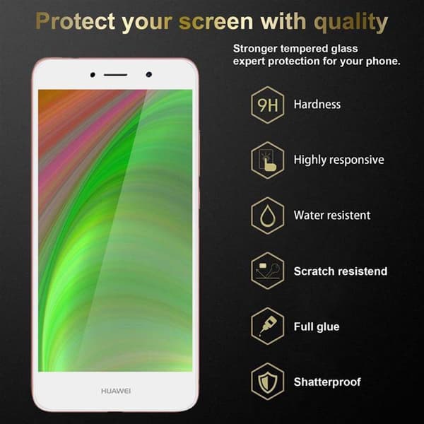 Huawei Enjoy 7 PLUS Karkaistu lasi / Suojalasi näytönsuoja Fullscreen Armour Film näytön suojakalvo 9H kovuudella ja 3D Touch