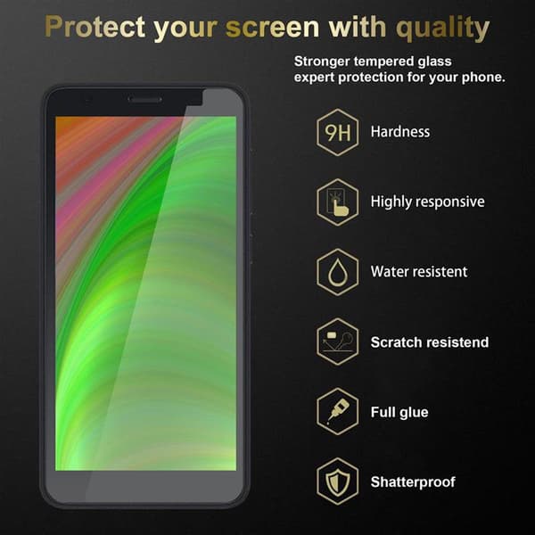 ZTE Blade A3 2019 Suojakalvo Karkaistu lasi / Suojalasi näytönsuoja 9H kovuudella ja 3D-kosketusyhteensopivuudella