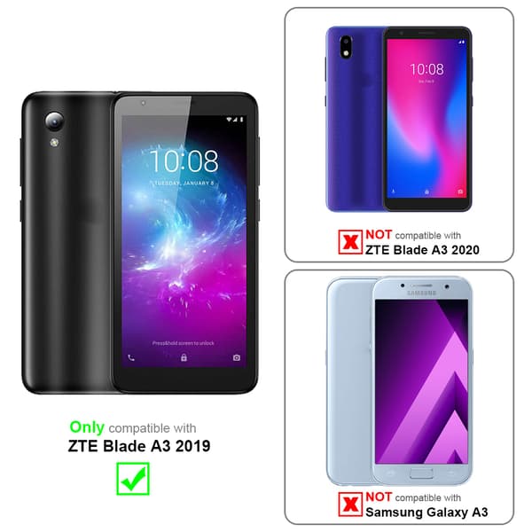 ZTE Blade A3 2019 Suojakalvo Karkaistu lasi / Suojalasi näytönsuoja 9H kovuudella ja 3D-kosketusyhteensopivuudella