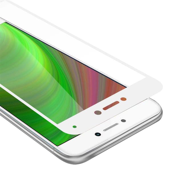 Skyddsglas för Honor 8 LITE Skyddsfilm Skärmskydd Full Screen Härdat (Tempered)-glas för skydd TRANSPARENT med VIT