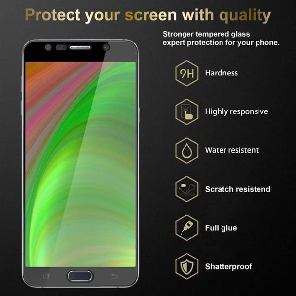 Skjermbeskytter Skärmskyddtil til Samsung Galaxy NOTE 5 Herdet Skjermglass Full Skjerm