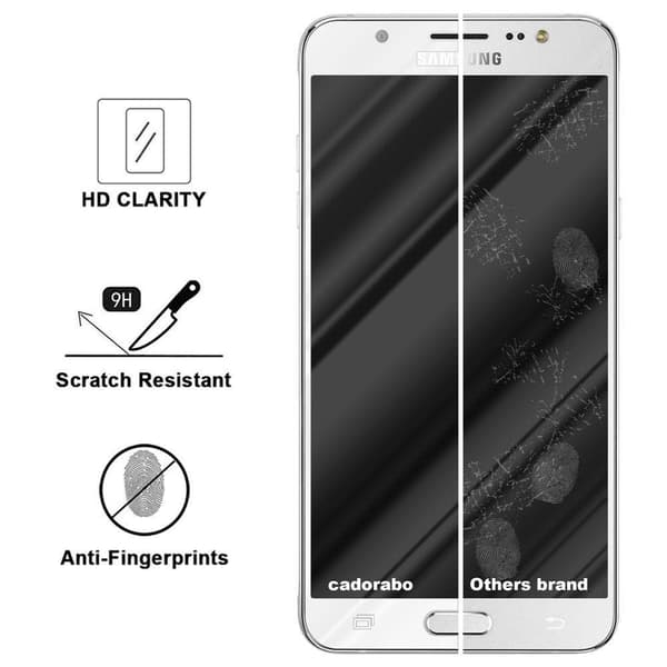Skjermbeskytter Skärmskyddtil til Samsung Galaxy J7 2016 Herdet Skjermglass Full Skjerm