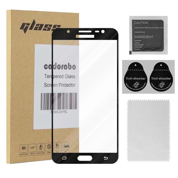 Skærmbeskytter Samsung Galaxy J7 2016 Beskyttelsesglas TRANSPARENT med SORT