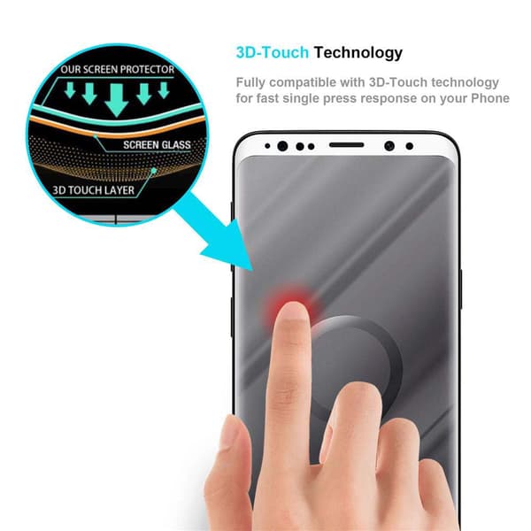 Skjermbeskytter Skärmskyddtil til Samsung Galaxy S9 Herdet Skjermglass Full Skjerm