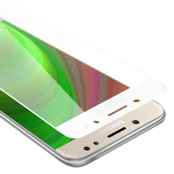 Skjermbeskytter Skärmskyddtil til Samsung Galaxy J5 PRIME / ON5 Herdet Skjermglass Full Skjerm TRANSPARENT med HVIT