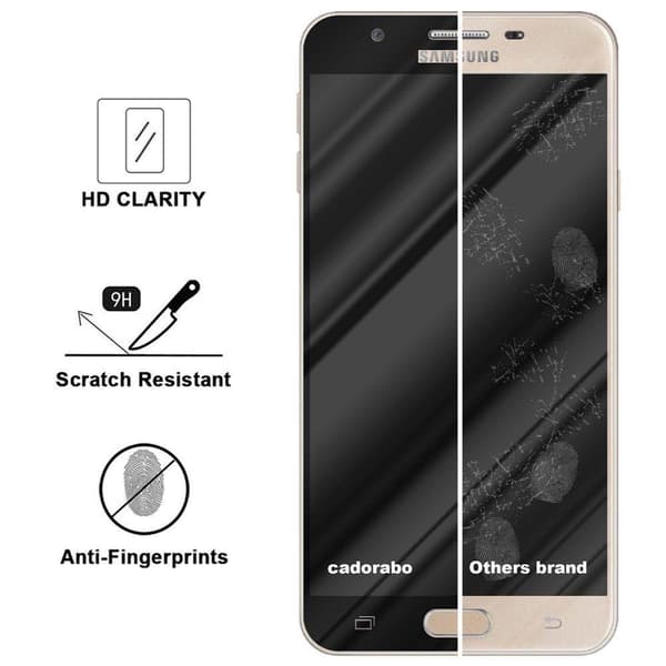 Skjermbeskytter Skärmskyddtil til Samsung Galaxy J5 PRIME / ON5 Herdet Skjermglass Full Skjerm