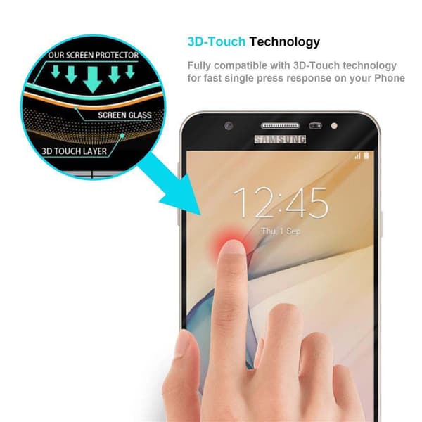 Skjermbeskytter Skärmskyddtil til Samsung Galaxy J5 PRIME / ON5 Herdet Skjermglass Full Skjerm